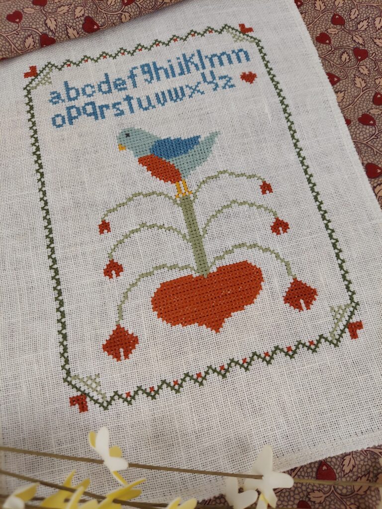 Bird Love cross stitch pattern