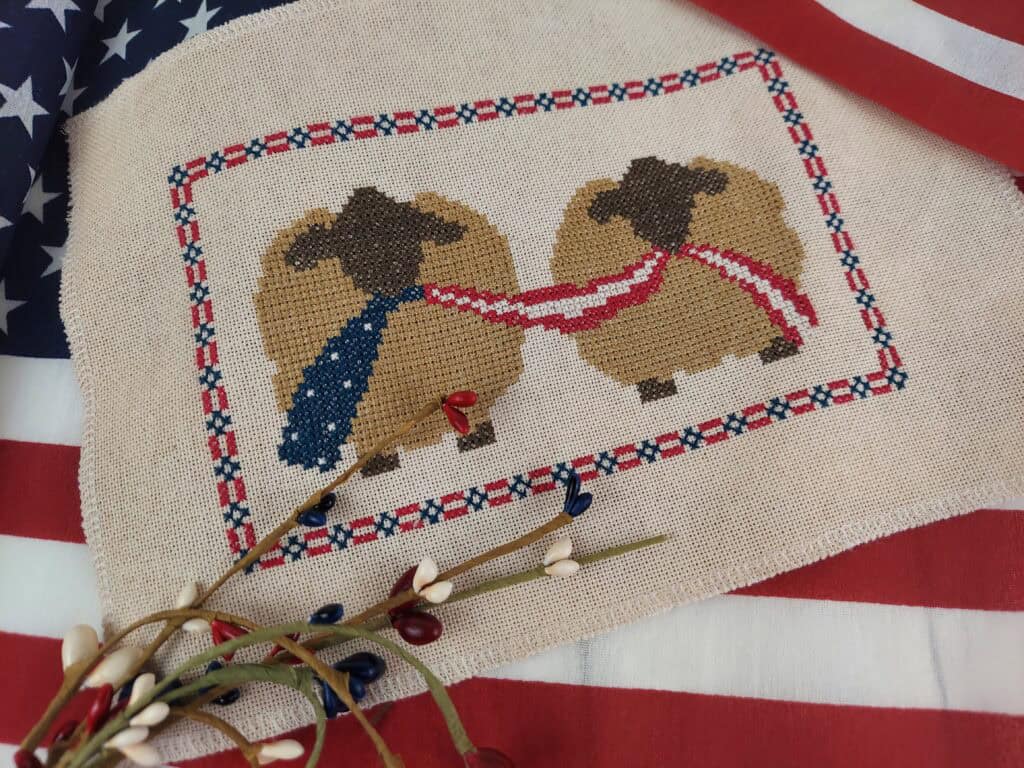 cross stitch pattern - liberty lambs