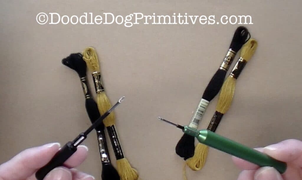 Comparison of 3 Strand Punch Needles - DoodleDog Designs Primitives