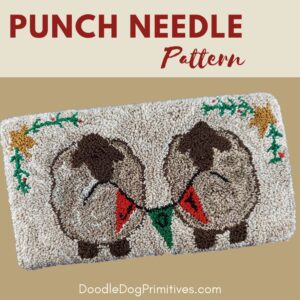 Christmas joy punch needle