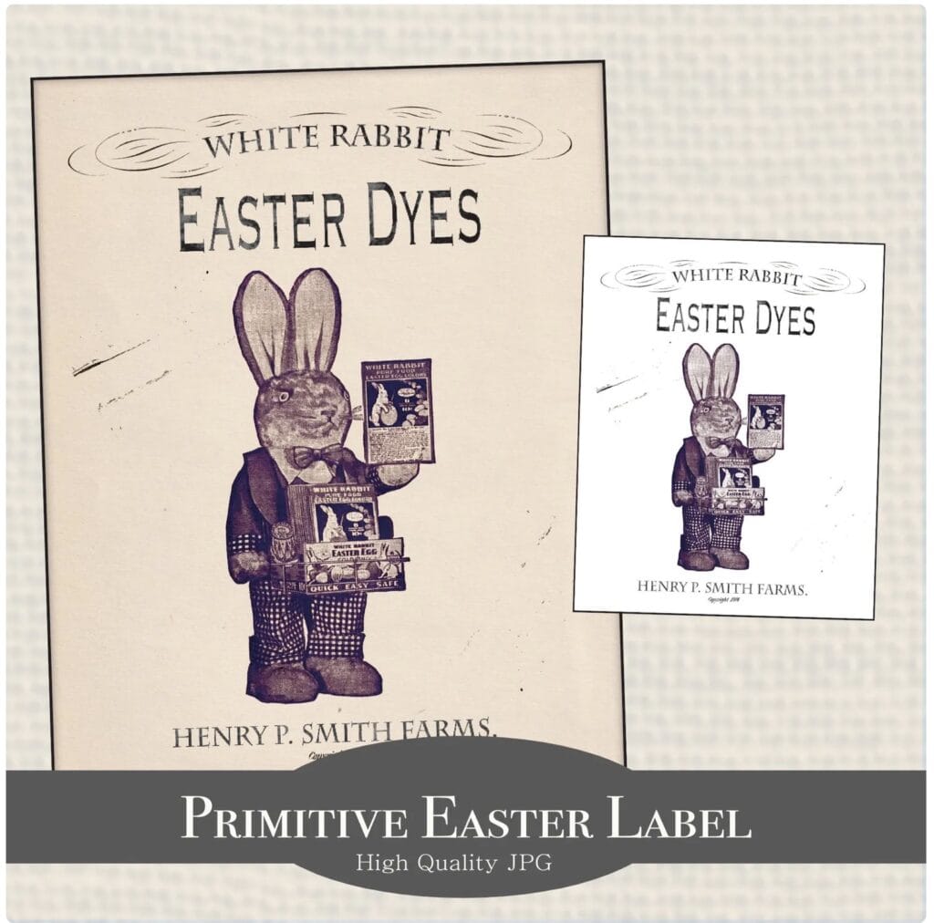 easter egg dye label