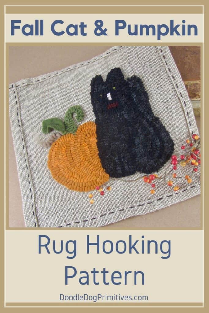 fall hooked rug pattern