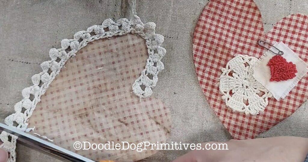 add lace to Valentine