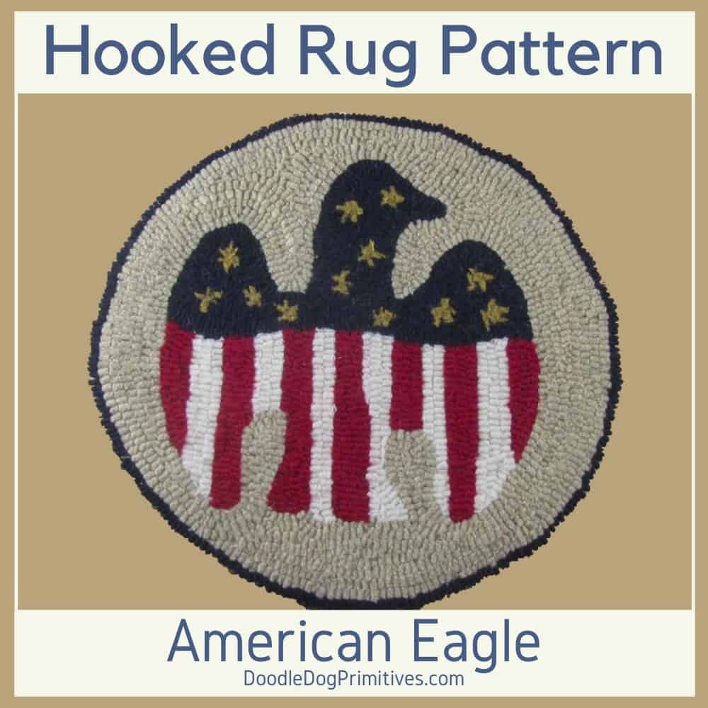 american eagle hooked rug pattern