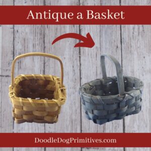 Antiquing a basket with Paint