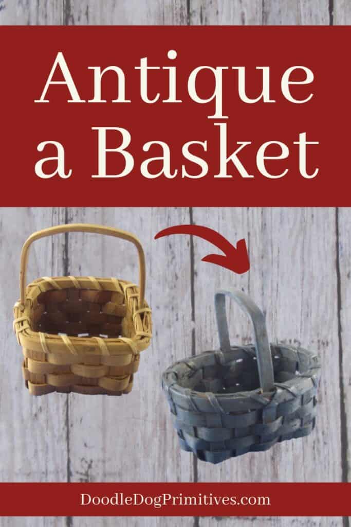 Antiquing a basket with Paint