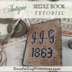 antique needle book
