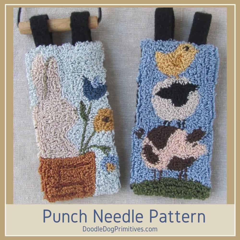 spring punch needle banners