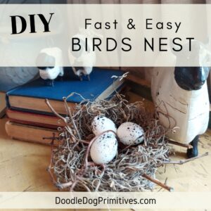 Easy Bird Nest Tutorial - DoodleDog Designs Primitives