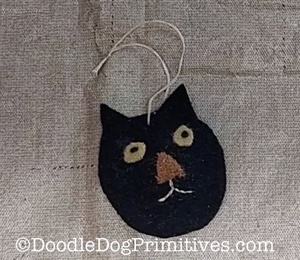 black cat ornament