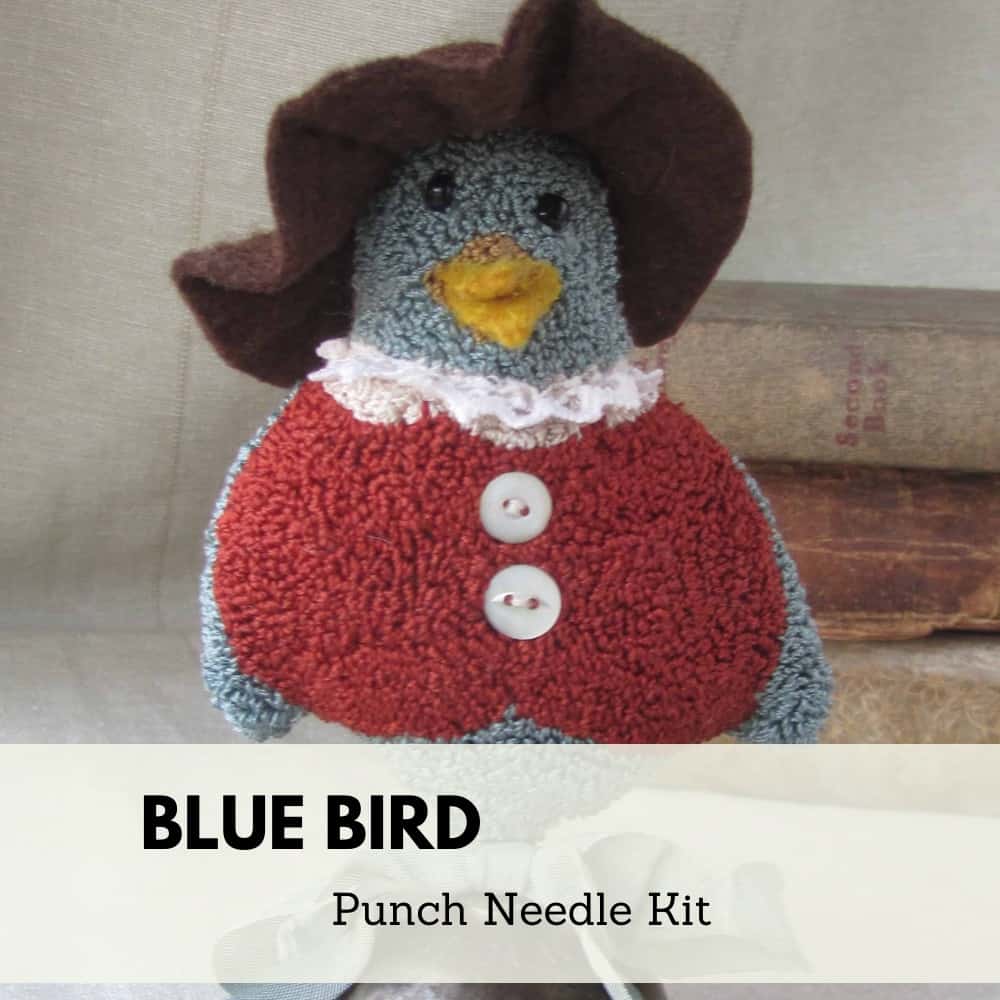 blue bird punch needle kit