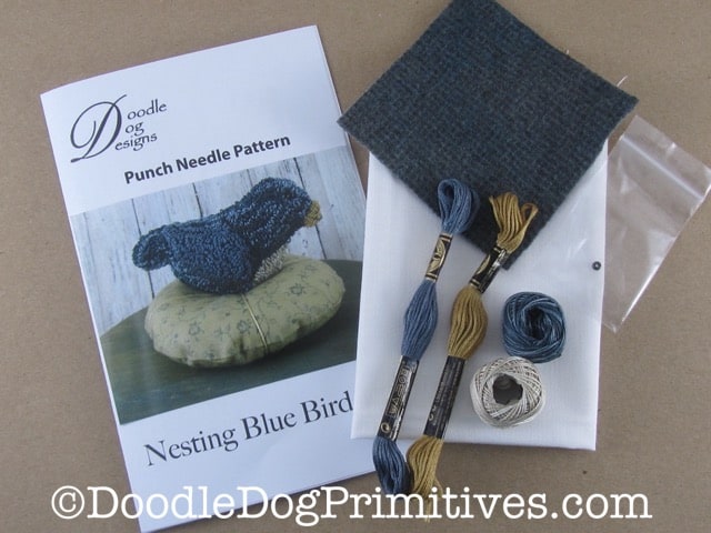 blue bird punch needle kit