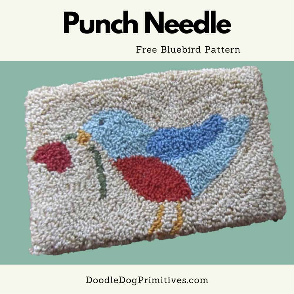 free bluebird punch needle pattern