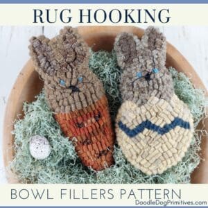 bunny bowl fillers pattern rug hooking