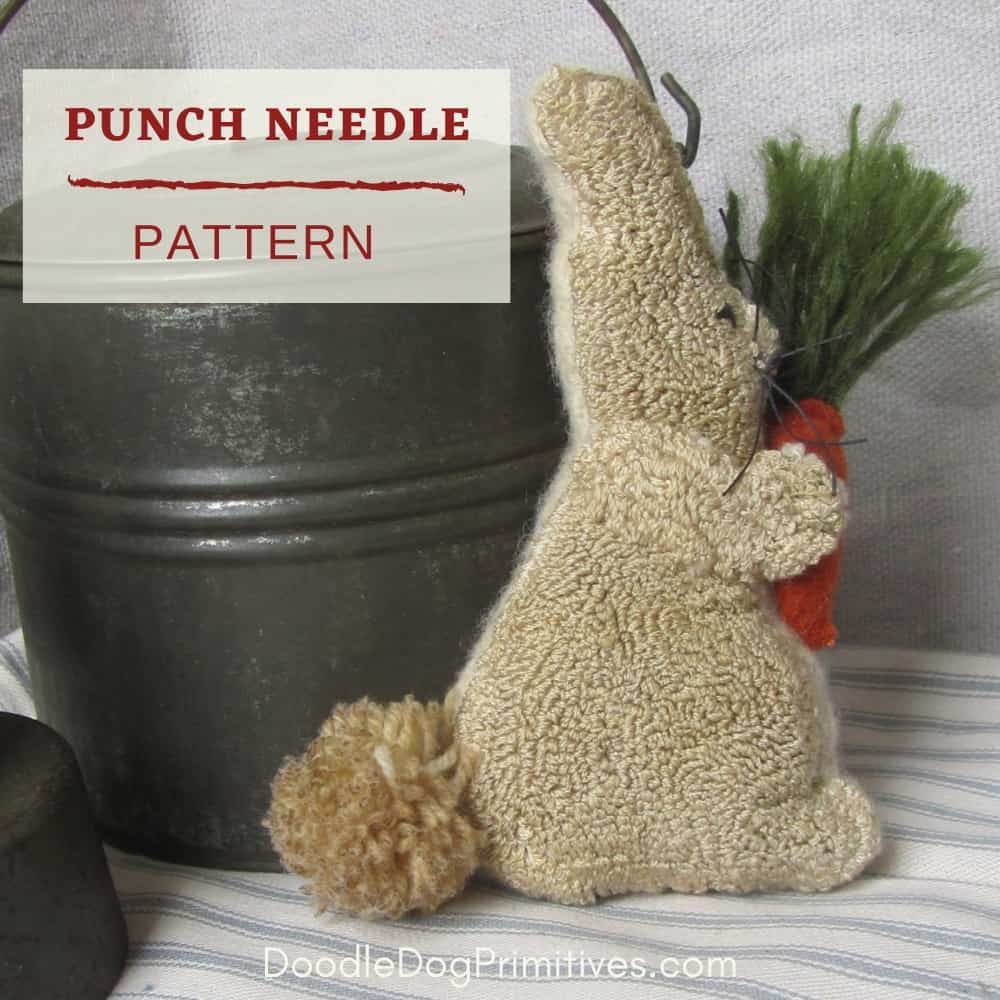 Bunny & Carrot Punch Needle Pattern