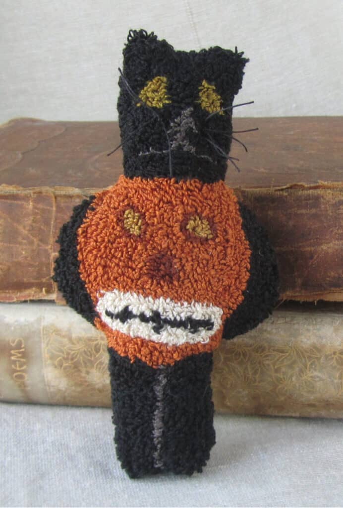 Cat-o-Lantern Punch Needle Pattern