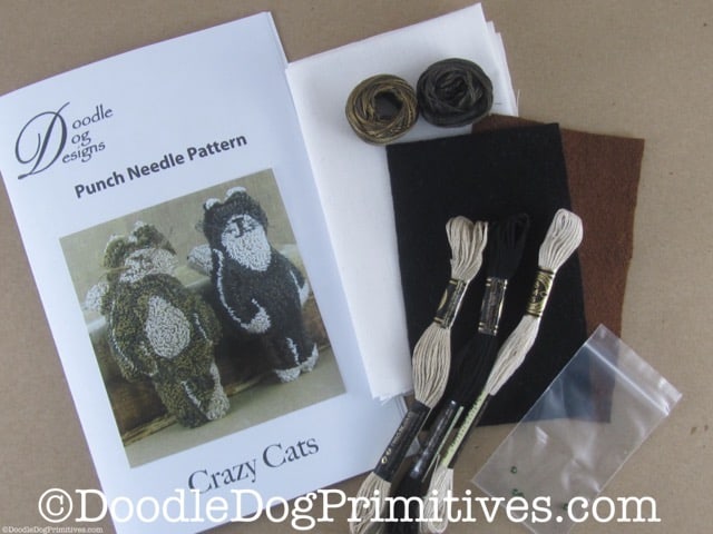 cats punch needle kit