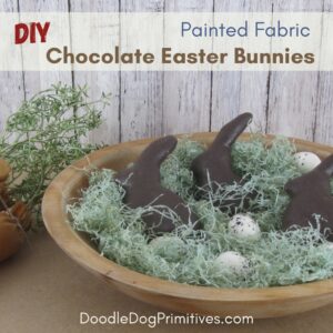 DIY Fabric Chocolate Easter Bunnies