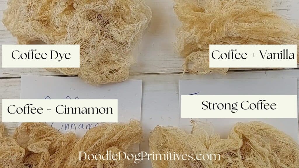 coffee dye cheesecloth results