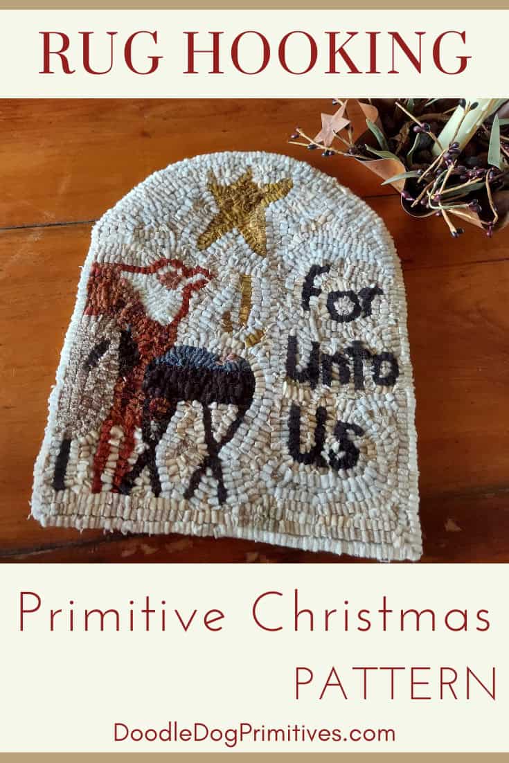 Christmas Nativity Rug Hooking Pattern - DoodleDog Designs Primitives