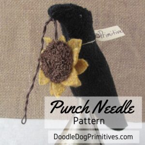 Prim Crow Make Do Punch Needle Pattern