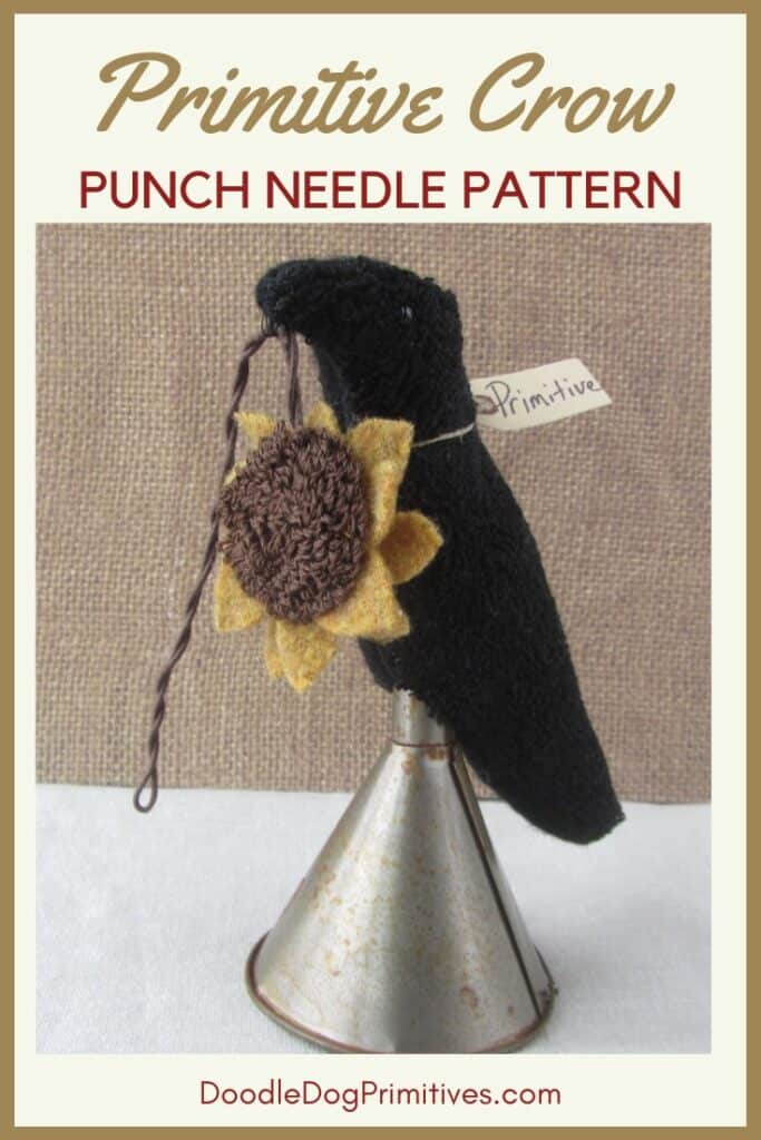 Crow Make-do Punch Needle Pattern