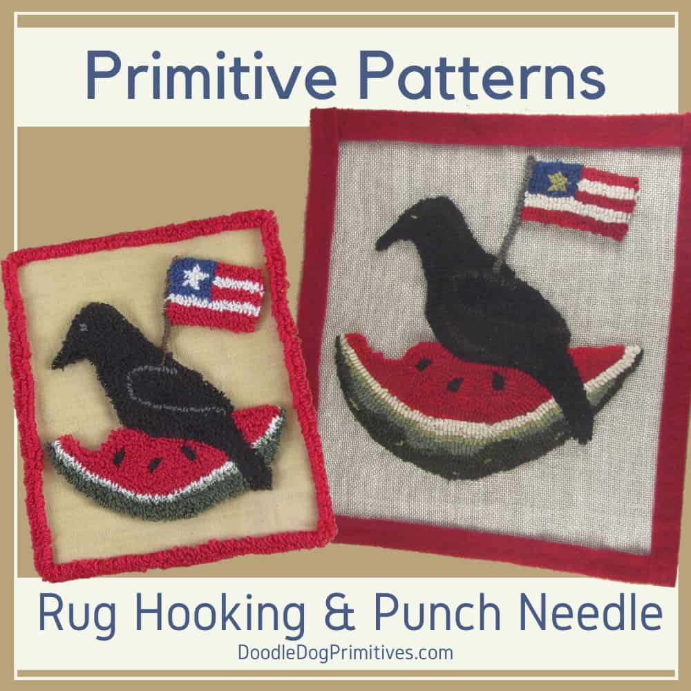 Summer punch needle and rug hooking patterns