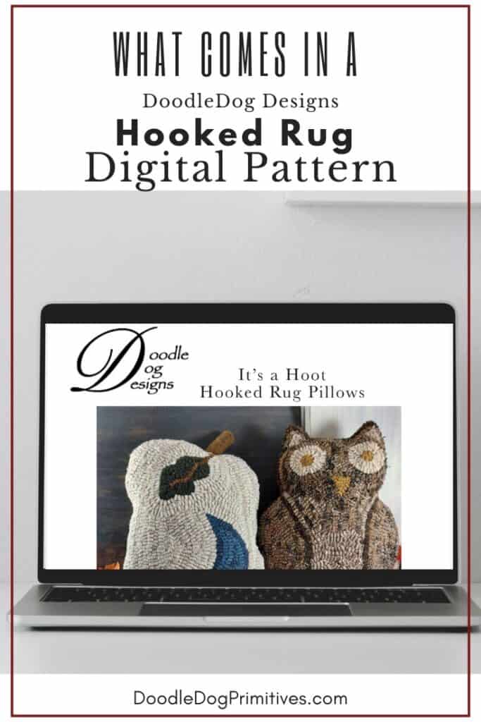 rug hooking pattern demo