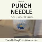 punch needle doll house rug