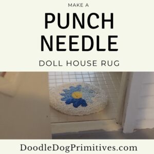 punch needle doll house rug