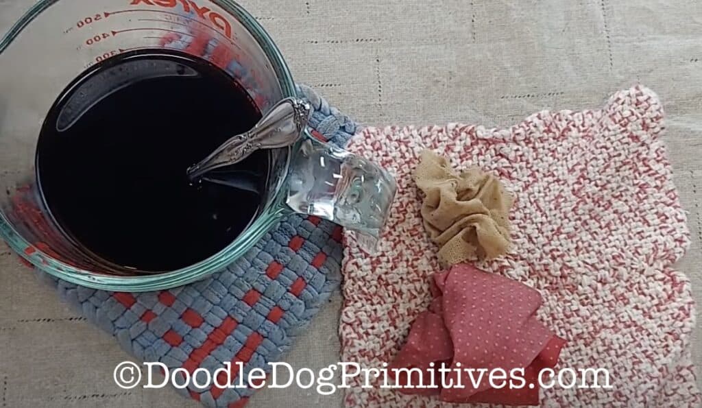 dry fabric bunched up