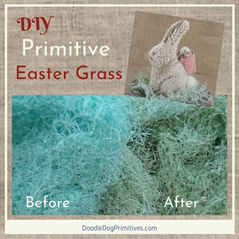 DIY Primitive Easter Grass DoodleDog Designs Primitives