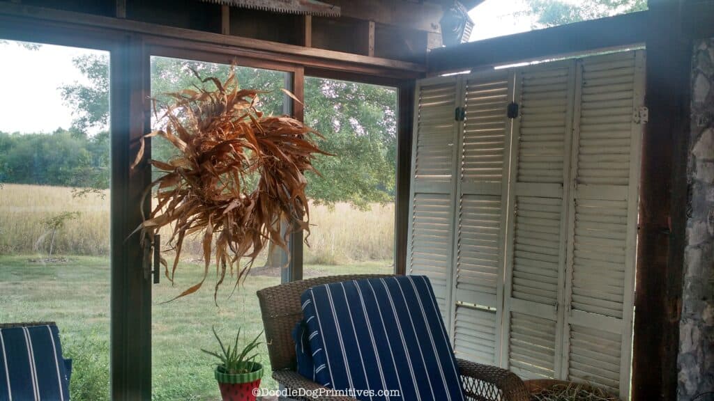 rustic fall patio