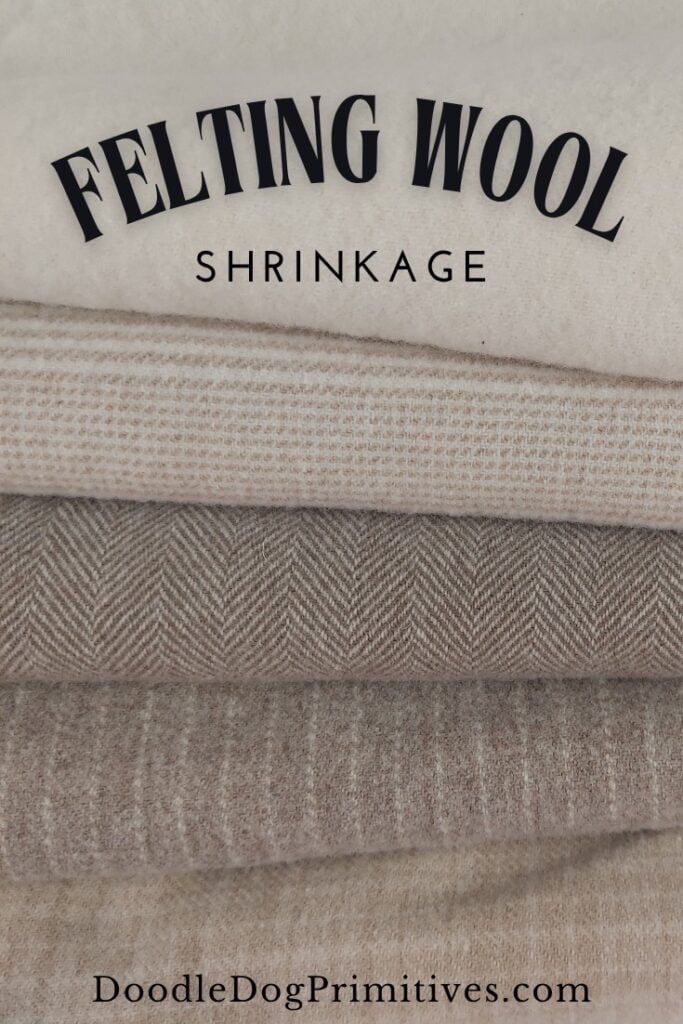 felted wool shrinkage