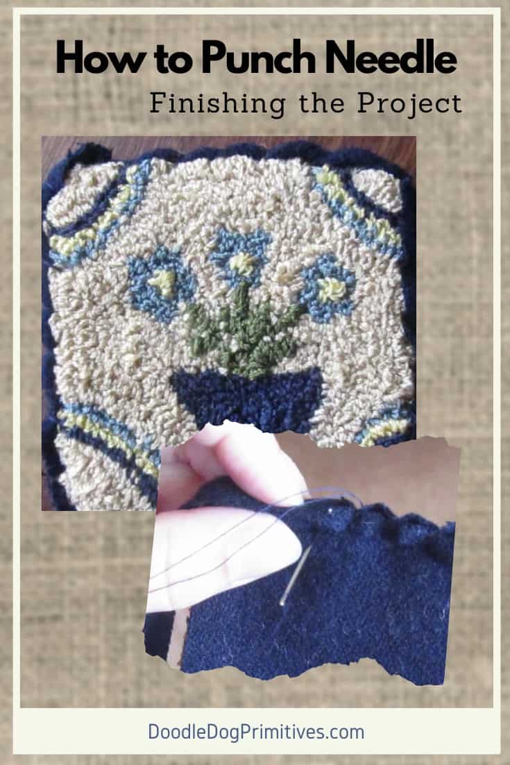 How to Punch Needle #6: Finishing the Project - DoodleDog Primitives