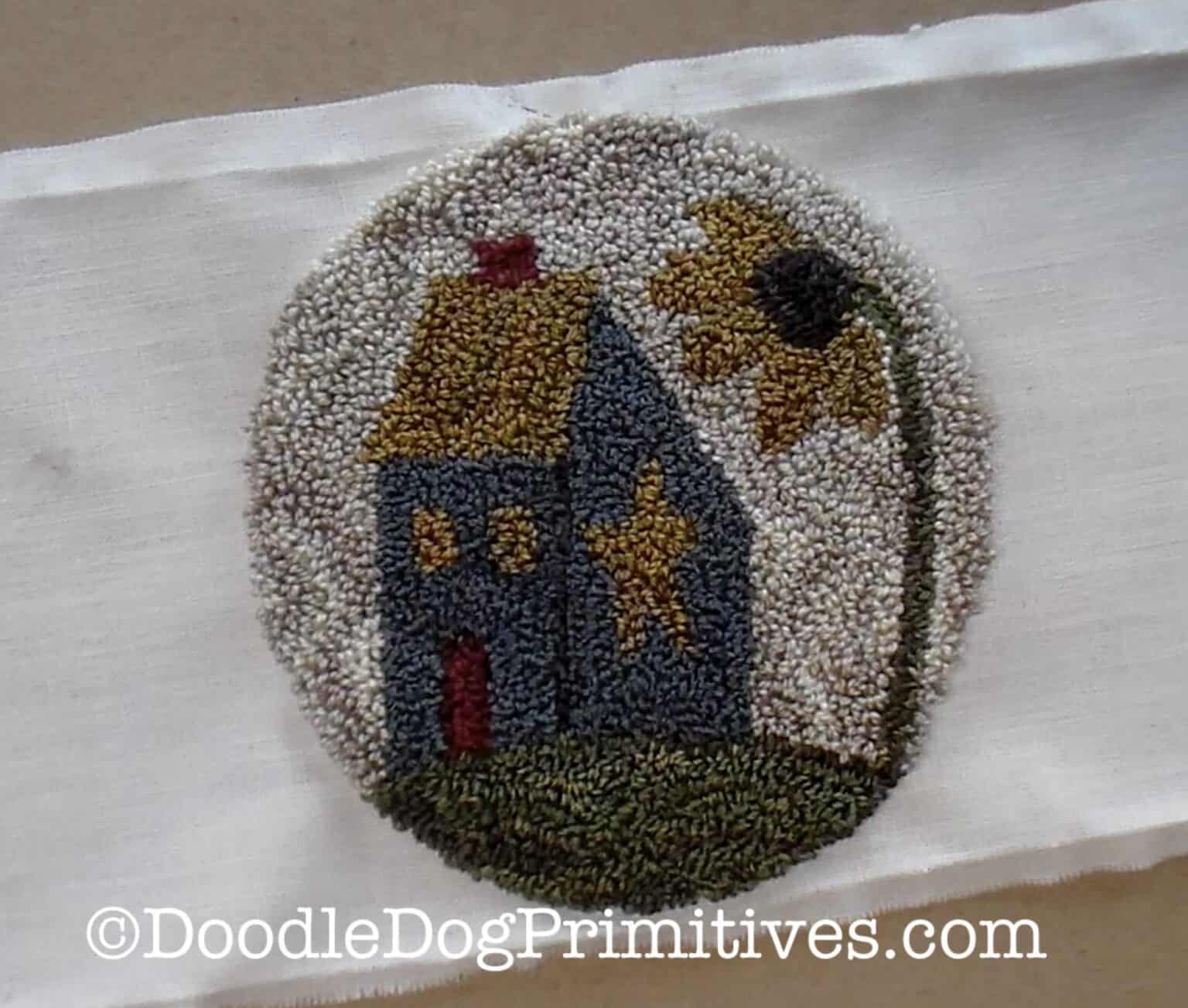 How to Put a Punch Needle Project in a Tin - DoodleDog Primitives