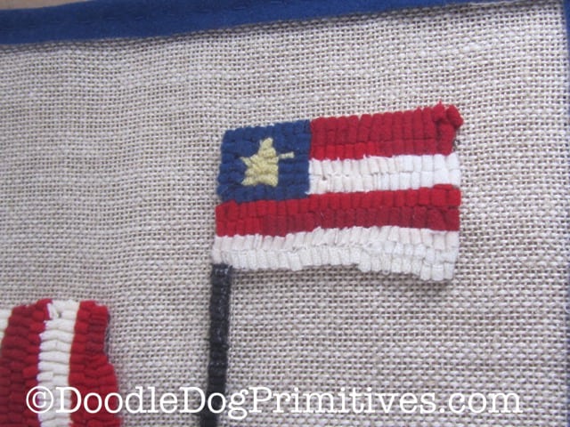 American Flag - hooked rug