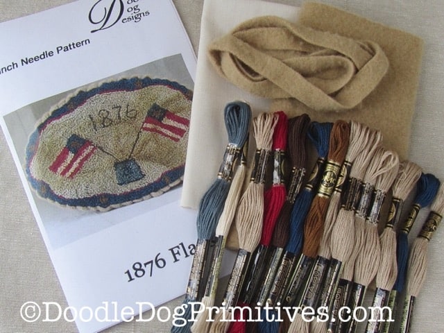 1876 Flags Punch Needle Kit