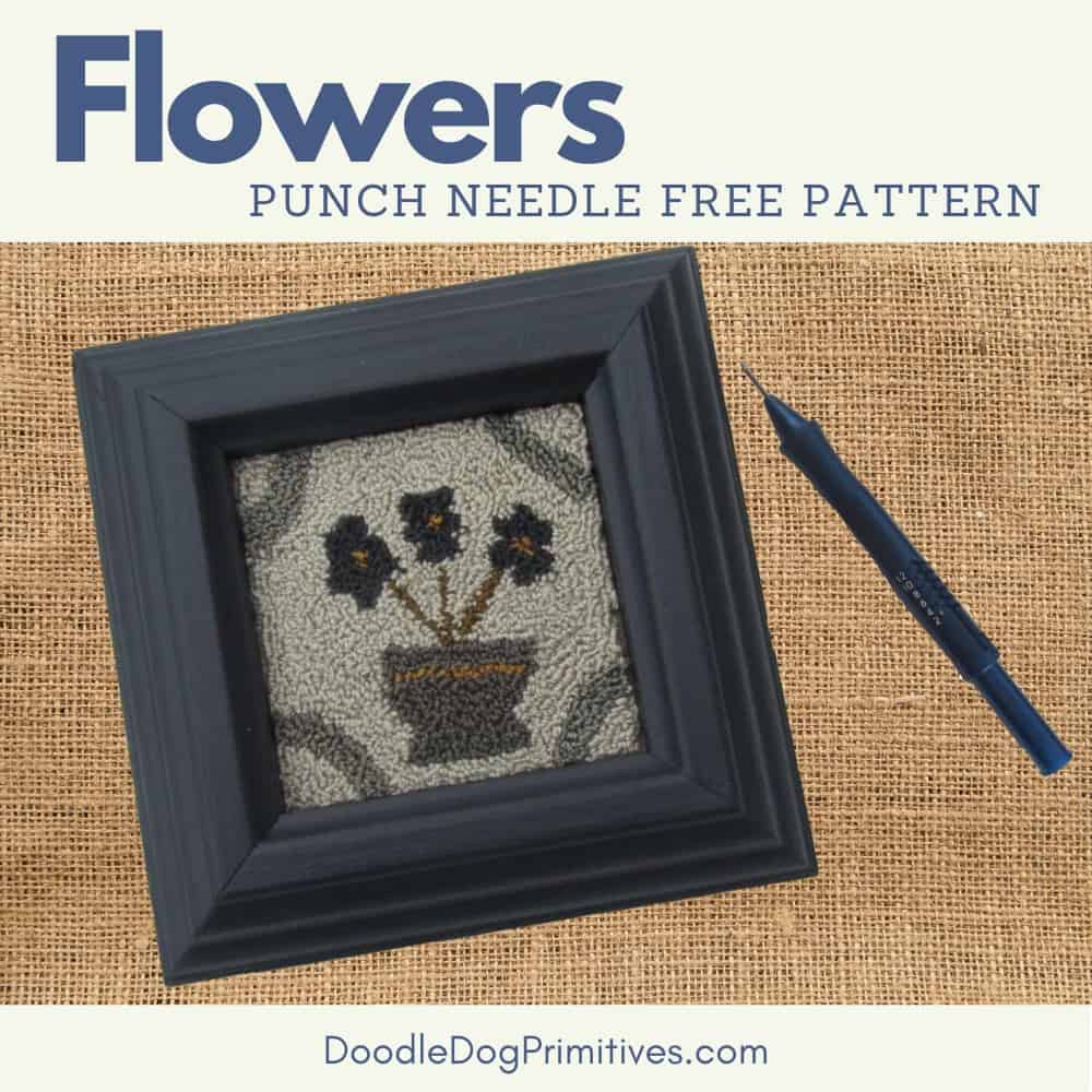 Free flower punch needle pattern