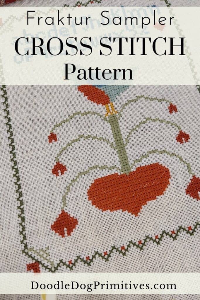 fraktur cross stitch pattern