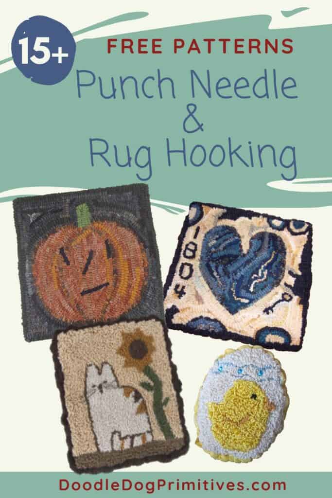 free rug hooking & punch needle patterns