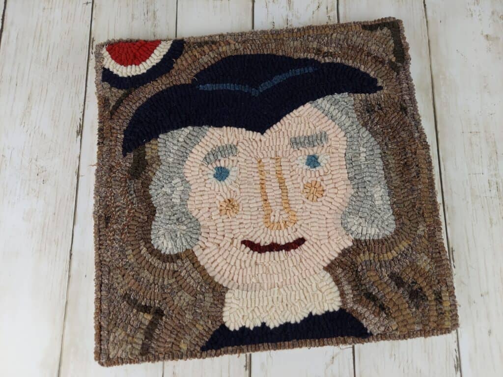 George Washington hooked rug