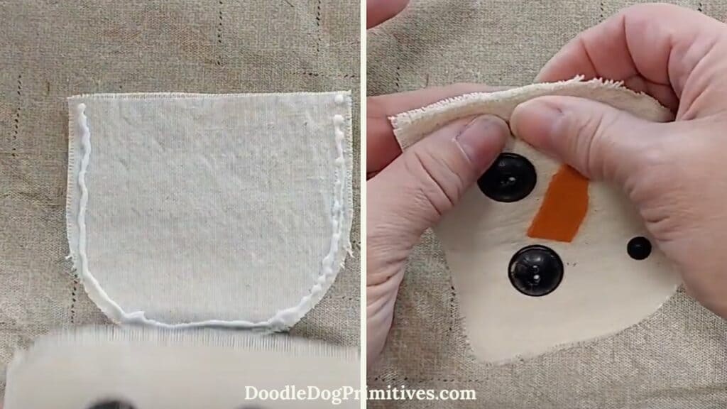 glue snowman bag