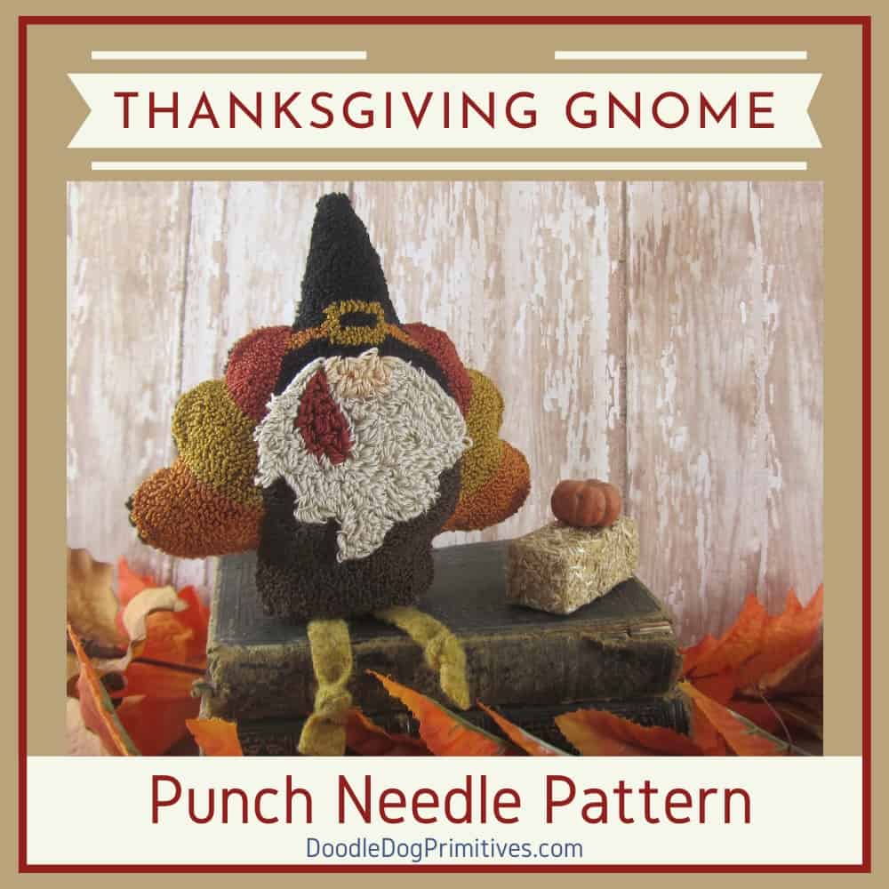 Thanksgiving Gnome Punch Needle