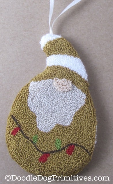 gold gnome christmas ornament