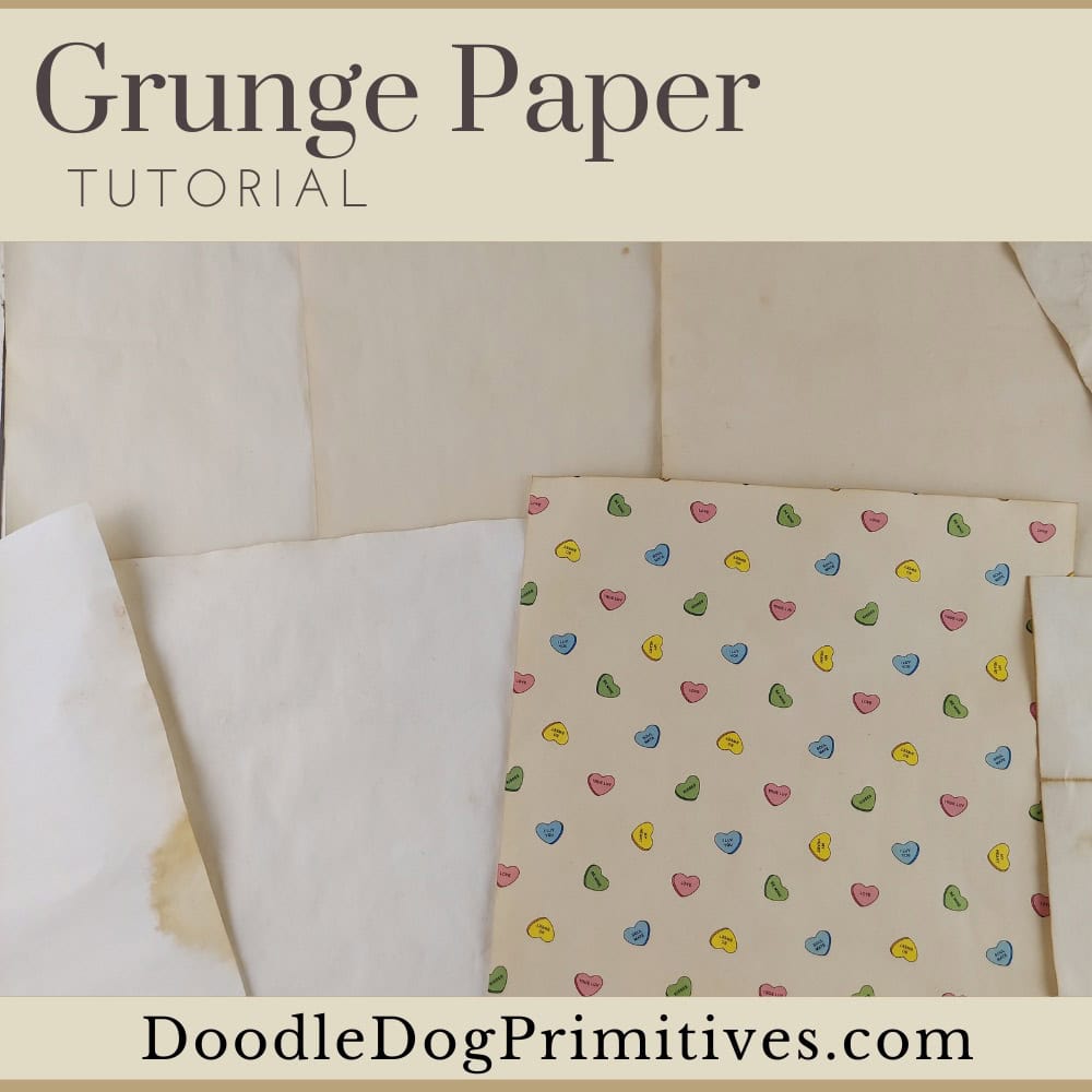 how to grunge paper