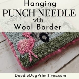hang punch needle wool border