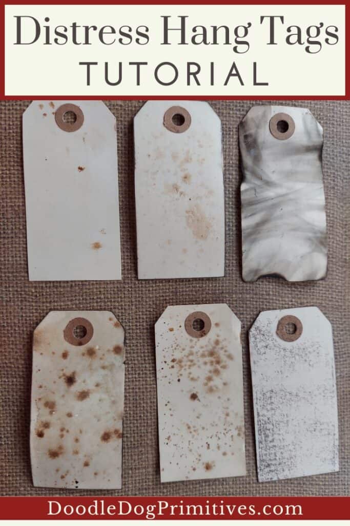 distressed hang tags