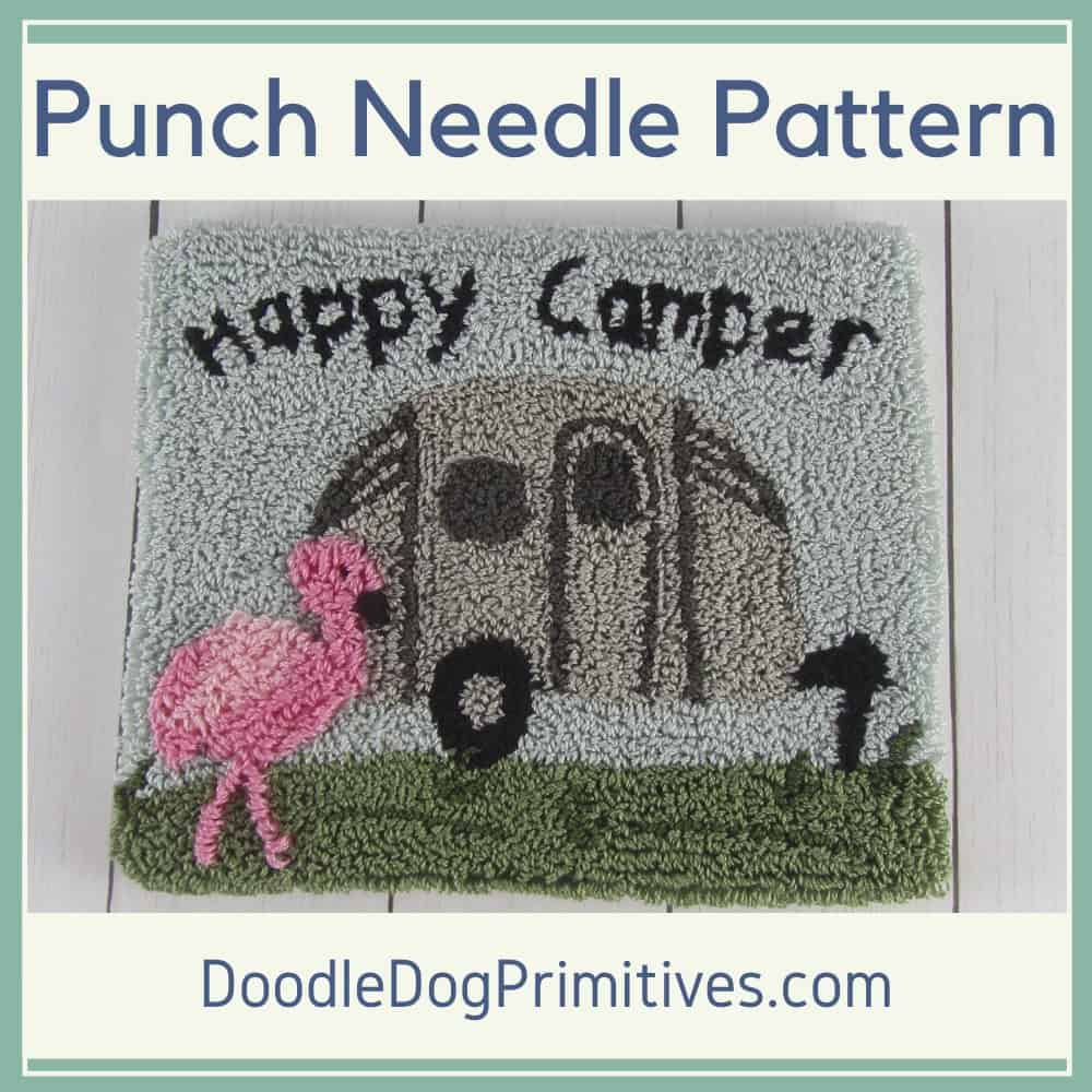 Happy Camper Punch Needle Pattern