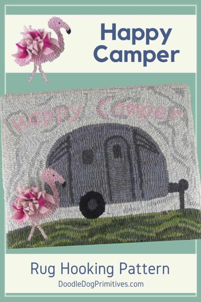 Happy Camper Rug Hooking Pattern